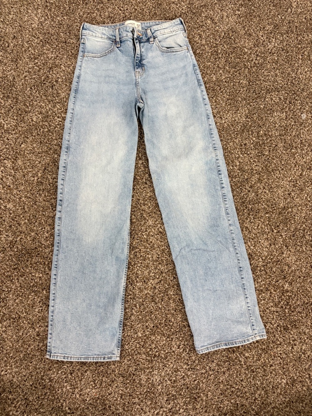 abercrombie kids Light Blue Straight-Leg Jeans